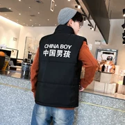 Áo vest nam mùa thu đông cổ áo xuống quần áo cotton nam ngắn học sinh dày vest vest Hàn Quốc