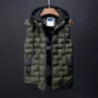 Mùa thu và mùa đông vest nam xuống áo có thể tháo rời mũ áo phiên bản Hàn Quốc của xu hướng áo vest dày ấm áp vest nam vest nam đẹp