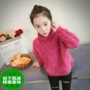 Áo len bé gái 2018 mới thu đông phiên bản Hàn Quốc của áo cổ cao chạm đáy áo len ấm áp áo thun bé gái nhỏ áo kiểu nữ đẹp 2021