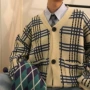 Áo len Ulzzang áo len nam và nữ tay áo đèn lồng Hồng Kông hương vị CHIC retro INS siêu áo len áo len áo gió