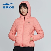 Áo khoác nữ Hongxing Erke 2018 thu đông mới cho bộ đồ cotton mới của phụ nữ xuống ấm áp ấm áp chống gió thời trang thể thao nữ - Quần áo độn bông thể thao