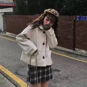 Áo khoác len nữ 2018 mới dành cho học sinh Hàn Quốc áo ngực đơn ngắn ngọt ngào