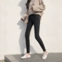 Quần jeans nhung ấm và nữ phiên bản Hàn Quốc của quần eo cao và chân nhỏ bút chì quần mùa đông quần legging đen quần sooc đùi