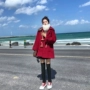 Mùa thu đông 2018 phiên bản mới của Hàn Quốc có khóa mũ trùm đầu màu nhấn áo len lông màu Nhật Bản ngắn len áo khoác nữ uniqlo