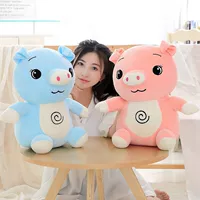 Quà tặng năm mới Lễ hội mùa xuân Quà tặng chưa quyết định PPKG Doll Pink Blue Blue Plush Fabric Đồ chơi tùy chỉnh đồ chơi cho bé 6 tháng