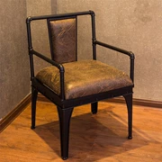 Bàn ghế sắt rèn kết hợp Ghế sofa ba người lười biếng của Mỹ retro ống nước nhà hàng thẻ ghế thanh đồ nội thất - Nhà cung cấp đồ nội thất
