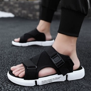 Giày La Mã nam 2019 mùa hè mới dép nam thời trang dày đáy Velcro thoáng khí mềm mại hấp thụ sốc đi biển - Giày thể thao / sandles