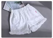 Mặc quần bé gái giản dị cho bé gái quần short denim trong mùa hè cotton trẻ em ngọt ngào 2018 cỡ lớn phổ biến - Quần jean
