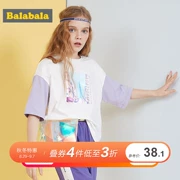 Áo sơ mi nữ Balla Balla Áo phông bé trai Áo thun ngắn tay mùa hè 2019 Mới cho trẻ em Mặc thời trang trẻ em Ins Wind - Áo thun