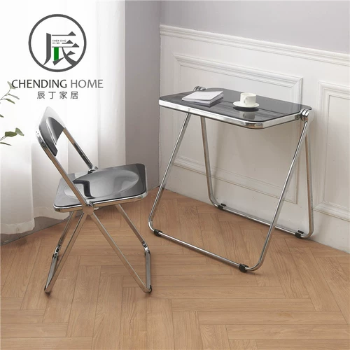 Нордический учебный стол прозрачный прямоугольная домашняя спальня простая маленькая настольная студийная кровать и завтрак портативный складной стол