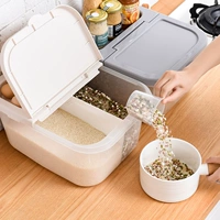 Baulu Plastic Divideted Rice Barrel Corteor Reserve Rice Box 12 фунтов кухонной герметичной влаги -рисовая коробка для хранения риса рисовая коробка