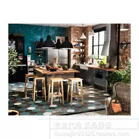 Ikea Onemic Boicking Boos Bar Bar Coffee Stool Solid Wood Bar High Cleam High Cleap Nordic Retro и Simple High Cleffer