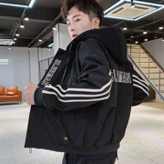 Mùa xuân 2019 mới áo khoác nam thanh niên trùm đầu phiên bản Hàn Quốc của xu hướng áo khoác sinh viên dụng cụ tua rua nam - Mùa xuân