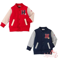 Скидка 50 % в стране купленная детская одежда Mikihouse Bear Bear Letters Plus Velvete Baseball Jacket HB73-3703-456