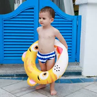 Nimman Children Trẻ em nam và nữ tròn sao và sọc Penguin Tiger Rabbit mẫu bơi vòng - Cao su nổi phao bơi cho be 1 tuổi