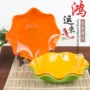 Màu sắc melamine bộ đồ ăn bằng nhựa lớn Nhật Bản giả sứ đĩa món ăn bát giác cạo đá nhỏ trái cây tấm bán buôn - Đồ ăn tối thìa ăn cơm