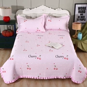 Tấm trải giường bằng vải cotton tùy chỉnh trải chiếu nệm mền chống trượt cộng với tấm bông có thể giặt được trải giường bằng vải bông ba mảnh - Trải giường