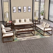 Mới phong cách Trung Quốc sofa phòng khách Zen rắn gỗ sofa mô hình phòng khách sạn clubhouse retro đồ nội thất phòng trà tùy chỉnh - Nhà cung cấp đồ nội thất