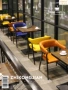 Bàn cà phê sắt rèn cửa hàng bàn ghế retro công nghiệp kim loại gió thanh bàn ăn ghế ăn bánh cửa hàng nội thất tùy chỉnh - FnB Furniture bộ bàn ghế gỗ uống trà