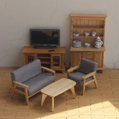 taobao agent 1/12 [Logest Furniture] 12 points BJD baby coffee table TV cabinet OB11 baby house Nordic tables and chairs