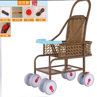 Bao Xiaoer tre và ghế mây đan xe tre nhỏ xe đẩy ngồi mát mùa hè mây xe đẩy em bé kho báu - Xe đẩy / Đi bộ xe đẩy đôi cho bé