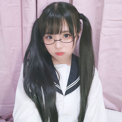 taobao agent Wig, lifelike straight hair, soft bangs, ponytail, helmet, natural look, internet celebrity