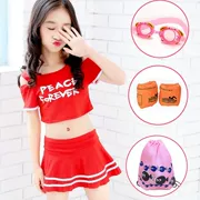 Thời trang 5 đến 6 đến 7 bé gái 8 váy xẻ bé gái mặc đồ bơi 9 trẻ em 10 đồ bơi 11 tuổi 1 - Bộ đồ bơi của Kid