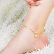 Việt Nam trang sức vàng cát Phiên bản Hàn Quốc đơn giản đính hạt cá tính vòng chân bóng hoang dã chuỗi chân bóng không phai nữ mạ vàng