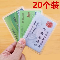 Thẻ nhân viên bộ thẻ thẻ trường hợp bộ thẻ gạo thẻ da làm việc giấy phép tùy chỉnh da trong suốt nhựa cứng với bảo vệ chà chà ví đựng tiền nữ mini