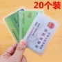 Thẻ nhân viên bộ thẻ thẻ trường hợp bộ thẻ gạo thẻ da làm việc giấy phép tùy chỉnh da trong suốt nhựa cứng với bảo vệ chà chà ví đựng tiền nữ mini