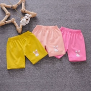 Cô gái mùa hè năm điểm quần mỏng phần 23-4 tuổi Trẻ em quần legging Quần short mặc cho bé gái mùa hè - Quần