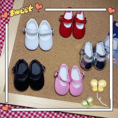 taobao agent [Small leather shoes] BJD6 doll shoes cute single -buckle leather shoes flat bottom casual with round head with single items
