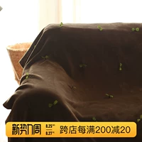 Замок садовой кожа -Бружейливая норка бархатный 3D стерео листовой лист двойной многофункциональный бархатный кофе кофе кофе