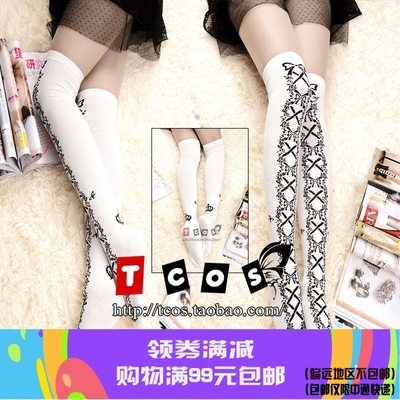 taobao agent Tcos anime cartoon pattern versatile Lolita long socks cos socks