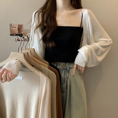 taobao agent Silk white summer sun protection clothing, short thin cardigan, jacket, plus size, long sleeve