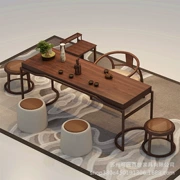 Mới Trung Quốc rắn bàn trà gỗ kết hợp bàn cổ hình chữ nhật Bàn trà Kung Fu bàn trà lớn phòng trà Zen đồ nội thất tùy chỉnh - Bàn / Bàn