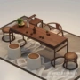 Mới Trung Quốc rắn bàn trà gỗ kết hợp bàn cổ hình chữ nhật Bàn trà Kung Fu bàn trà lớn phòng trà Zen đồ nội thất tùy chỉnh - Bàn / Bàn bàn gỗ ép