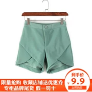 Dòng sản phẩm gỗ rút thương hiệu nữ mùa hè thời trang rắn màu eo cao quần short giảm béo T3765 - Quần short