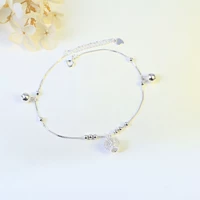 S990 sterling bạc chính hãng vòng chân nữ thời trang Hàn Quốc chân bạc vương miện vòng chân vòng hoa Valentine tặng bạn gái những mẫu lắc chân đẹp nhất