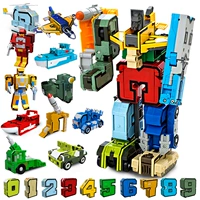 Цифровой трансформер с буквами, игрушка, робот, комбинированный динозавр, детский комплект для мальчиков, Кинг-Конг, боевой отряд