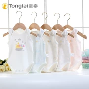 Tong Tai 19 túi xách mới cho bé sơ sinh không có xương tam giác quần áo bé không tay quần áo hai mảnh rắm - Áo liền quần