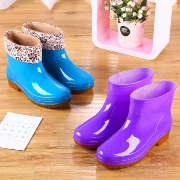 Tay ngắn với ngày mưa của phụ nữ xô nhà bếp Giày đi mưa ngắn Phụ nữ có thể mang giày không thấm nước - Rainshoes