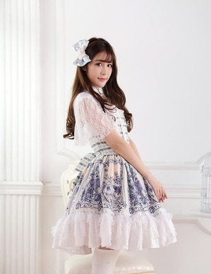 taobao agent Retro lace dress for princess, Lolita style, Lolita Jsk