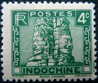 Французский индокитайский мир культурный наследие-Ангкор Ват Ангка иностранные марки 1931 Новый