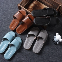 Кожаные летние нескользящие сандалии подходит для мужчин и женщин, тапочки, из натуральной кожи