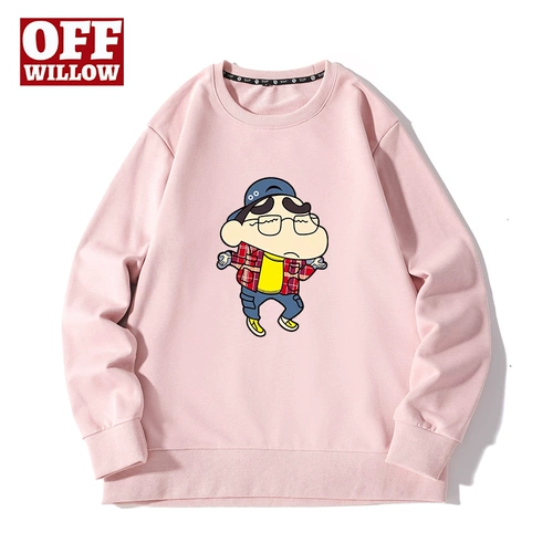 Японские мелки, демисезонная толстовка, флисовая парная одежда для влюбленных, свободный крой