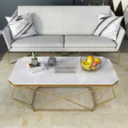 Bàn cà phê đá cẩm thạch Bắc Âu thiết kế nội thất hình chữ nhật sắt rèn bàn đơn giản nghệ thuật phòng khách thời trang sáng tạo sang trọng - Nhà cung cấp đồ nội thất