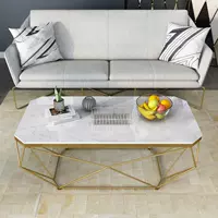 Bàn cà phê đá cẩm thạch Bắc Âu thiết kế nội thất hình chữ nhật sắt rèn bàn đơn giản nghệ thuật phòng khách thời trang sáng tạo sang trọng - Nhà cung cấp đồ nội thất móc treo gỗ gắn tường