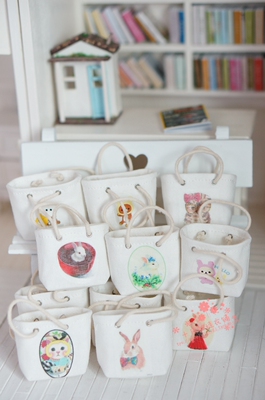 taobao agent Cotton and linen printed handbag Bjd doll clothes 6 points Yosdblythe small cloth IMDA3.0A49