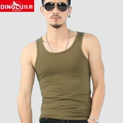 Áo vest nam kiểu dáng Slim Slim nam đẹp trai vest trắng làm mới vest vuông XL không có dấu vết đào tạo áo thun - Áo vest